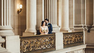 Βιντεογράφος Aperina Studios από Σαν Φρανσίσκο, Ηνωμένες Πολιτείες - Indian + Chinese Wedding at San Jose Gurdwara and San Francisco City Hall, drone-video, wedding