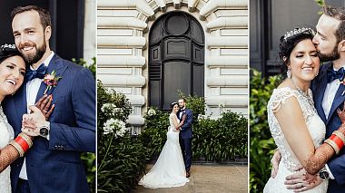 Βιντεογράφος Aperina Studios από Σαν Φρανσίσκο, Ηνωμένες Πολιτείες - Multicultural Wedding at Fairmont San Francisco and San Jose Gurdwara - Tobias & Poornima, drone-video, wedding