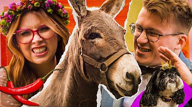 来自 沃姆扎, 波兰 的摄像师 Mangoosta Weddings - OSIOŁKI - DONKEYS - Crazy Fairy Tale Wedding, humour, wedding