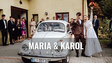 Videografo Marcin Morawski da Nowy Sącz, Polonia - Maria & Karol - Klip Ślubny - Dworek W Brzeznej, wedding