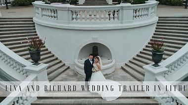 Видеограф VIZA Studio, Клайпеда, Литва - Lina and Richard Wedding trailer in Lithuania., аэросъёмка, свадьба